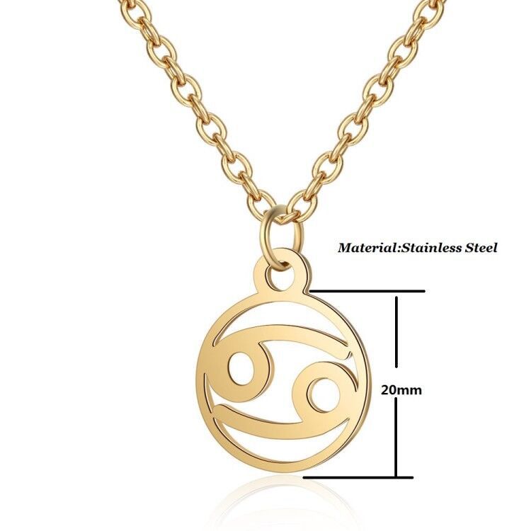 Wholesale Zodiac Pendant Titanium Steel Necklace